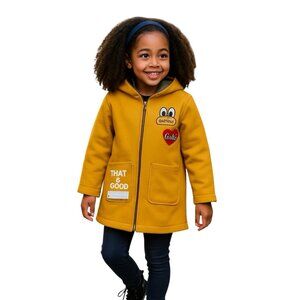 (D-117) Girls Jacket Size 7 Yellow Color Warm And Comfortable
